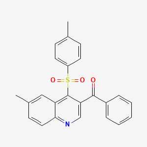 molecular formula C24H19NO3S B3015273 (6-Methyl-4-tosylquinolin-3-yl)(phenyl)methanone CAS No. 872199-32-1