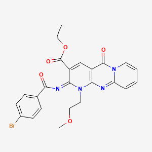 B3015278 (Z)-ethyl 2-((4-bromobenzoyl)imino)-1-(2-methoxyethyl)-5-oxo-2,5-dihydro-1H-dipyrido[1,2-a:2',3'-d]pyrimidine-3-carboxylate CAS No. 534577-86-1