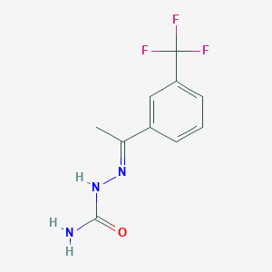 molecular formula C10H10F3N3O B3015288 2-(1-(3-(Trifluoromethyl)phenyl)ethylidene)hydrazinecarboxamide CAS No. 454-05-7