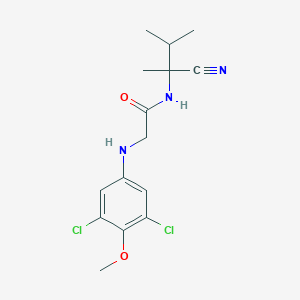 molecular formula C15H19Cl2N3O2 B3015302 N-(1-cyano-1,2-dimethylpropyl)-2-[(3,5-dichloro-4-methoxyphenyl)amino]acetamide CAS No. 1252348-80-3