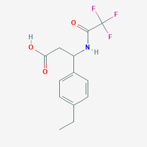 molecular formula C13H14F3NO3 B3015345 3-(4-ethylphenyl)-3-[(2,2,2-trifluoroacetyl)amino]propanoic Acid CAS No. 117291-17-5
