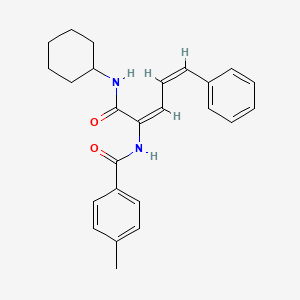 N-((2E,4Z)-1-(cyclohexylamino)-1-oxo-5-phenylpenta-2,4-dien-2-yl)-4-methylbenzamide