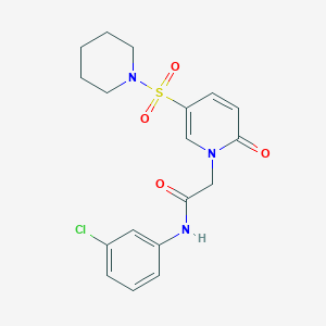 B3015422 N-(3-chlorophenyl)-2-[2-oxo-5-(piperidin-1-ylsulfonyl)pyridin-1(2H)-yl]acetamide CAS No. 1251593-55-1