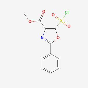 Methyl 5-(chlorosulfonyl)-2-phenyl-1,3-oxazole-4-carboxylate