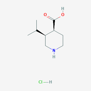 B3015466 (3S,4S)-3-Propan-2-ylpiperidine-4-carboxylic acid;hydrochloride CAS No. 2343964-58-7