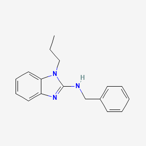 molecular formula C17H19N3 B3015510 N-benzyl-1-propyl-1H-1,3-benzodiazol-2-amine CAS No. 631843-34-0