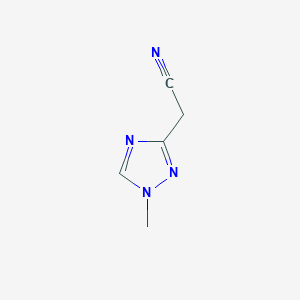 molecular formula C5H6N4 B3015518 2-(1-methyl-1H-1,2,4-triazol-3-yl)acetonitrile CAS No. 1934687-72-5
