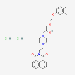 2-(2-(4-(3-(2-(3,4-dimethylphenoxy)ethoxy)-2-hydroxypropyl)piperazin-1-yl)ethyl)-1H-benzo[de]isoquinoline-1,3(2H)-dione dihydrochloride