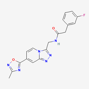 2-(3-fluorophenyl)-N-{[7-(3-methyl-1,2,4-oxadiazol-5-yl)[1,2,4]triazolo[4,3-a]pyridin-3-yl]methyl}acetamide