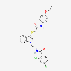 2,4-dichloro-N-(2-(3-((2-((4-ethoxyphenyl)amino)-2-oxoethyl)thio)-1H-indol-1-yl)ethyl)benzamide