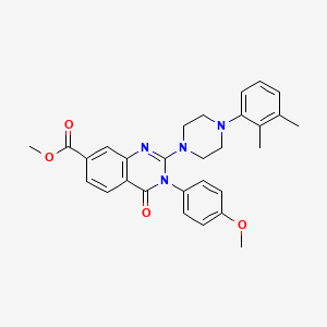 molecular formula C29H30N4O4 B3015581 methyl 2-[4-(2,3-dimethylphenyl)piperazin-1-yl]-3-(4-methoxyphenyl)-4-oxo-3,4-dihydroquinazoline-7-carboxylate CAS No. 1113124-06-3
