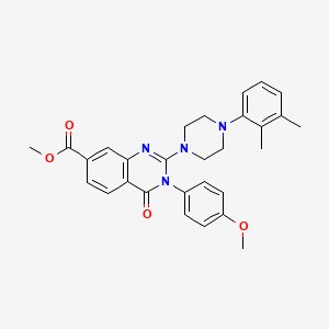 N-(3,4-dimethoxyphenyl)-2-{[7-(4-methoxyphenyl)pyrimido[4,5-d]pyrimidin-4-yl]thio}acetamide