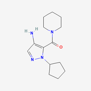 1-Cyclopentyl-5-(piperidin-1-ylcarbonyl)-1H-pyrazol-4-amine