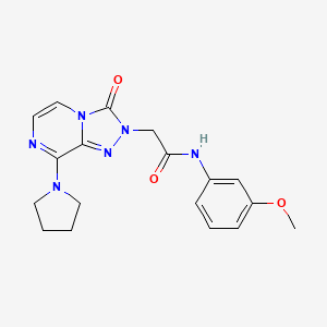 molecular formula C18H20N6O3 B3015623 N-(3-methoxyphenyl)-2-(3-oxo-8-pyrrolidin-1-yl[1,2,4]triazolo[4,3-a]pyrazin-2(3H)-yl)acetamide CAS No. 1251686-33-5