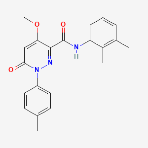 molecular formula C21H21N3O3 B3015668 N-(2,3-dimethylphenyl)-4-methoxy-1-(4-methylphenyl)-6-oxo-1,6-dihydropyridazine-3-carboxamide CAS No. 946255-93-2