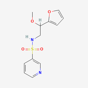 molecular formula C12H14N2O4S B3015676 N-[2-(furan-2-yl)-2-methoxyethyl]pyridine-3-sulfonamide CAS No. 1798516-53-6