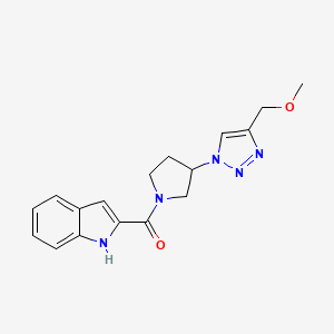2-{3-[4-(methoxymethyl)-1H-1,2,3-triazol-1-yl]pyrrolidine-1-carbonyl}-1H-indole