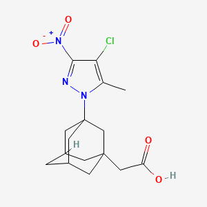 2-[3-(4-Chloro-5-methyl-3-nitropyrazolyl)adamantanyl]acetic acid