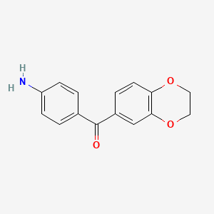 molecular formula C15H13NO3 B3015767 4-(2,3-Dihydro-1,4-benzodioxine-6-carbonyl)aniline CAS No. 210967-24-1