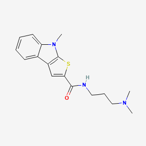 molecular formula C17H21N3OS B3015778 N-[3-(dimethylamino)propyl]-8-methyl-8H-thieno[2,3-b]indole-2-carboxamide CAS No. 860611-35-4