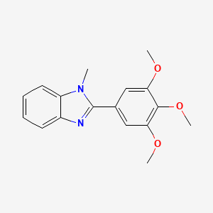 molecular formula C17H18N2O3 B3015787 1-methyl-2-(3,4,5-trimethoxyphenyl)-1H-benzo[d]imidazole CAS No. 537009-81-7