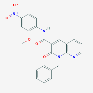 1-benzyl-N-(2-methoxy-4-nitrophenyl)-2-oxo-1,2-dihydro-1,8-naphthyridine-3-carboxamide