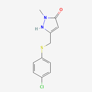 3-{[(4-chlorophenyl)sulfanyl]methyl}-1-methyl-1H-pyrazol-5-ol