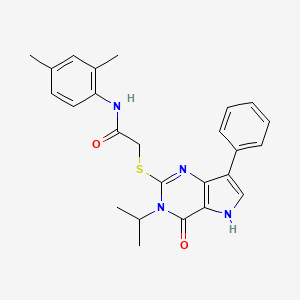 N-(2,4-dimethylphenyl)-2-((3-isopropyl-4-oxo-7-phenyl-4,5-dihydro-3H-pyrrolo[3,2-d]pyrimidin-2-yl)thio)acetamide