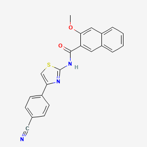 N-[4-(4-cyanophenyl)-1,3-thiazol-2-yl]-3-methoxynaphthalene-2-carboxamide