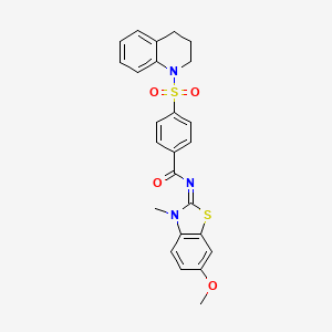 (E)-4-((3,4-dihydroquinolin-1(2H)-yl)sulfonyl)-N-(6-methoxy-3-methylbenzo[d]thiazol-2(3H)-ylidene)benzamide
