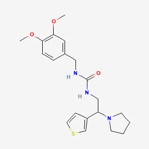 1-(3,4-Dimethoxybenzyl)-3-(2-(pyrrolidin-1-yl)-2-(thiophen-3-yl)ethyl)urea