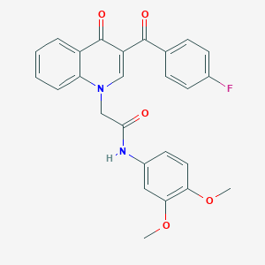 N-(3,4-dimethoxyphenyl)-2-(3-(4-fluorobenzoyl)-4-oxoquinolin-1(4H)-yl)acetamide