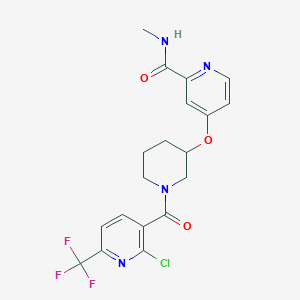 4-({1-[2-chloro-6-(trifluoromethyl)pyridine-3-carbonyl]piperidin-3-yl}oxy)-N-methylpyridine-2-carboxamide