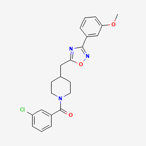 1-(3-Chlorobenzoyl)-4-{[3-(3-methoxyphenyl)-1,2,4-oxadiazol-5-yl]methyl}piperidine