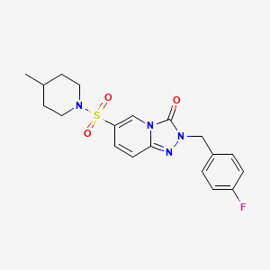 2-(4-fluorobenzyl)-6-((4-methylpiperidin-1-yl)sulfonyl)-[1,2,4]triazolo[4,3-a]pyridin-3(2H)-one