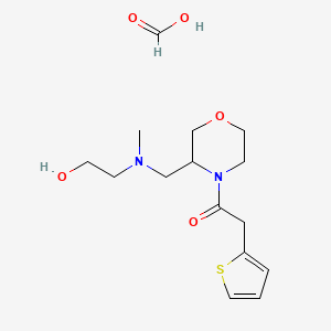 1-(3-(((2-Hydroxyethyl)(methyl)amino)methyl)morpholino)-2-(thiophen-2-yl)ethanone formate
