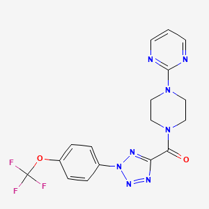 (4-(pyrimidin-2-yl)piperazin-1-yl)(2-(4-(trifluoromethoxy)phenyl)-2H-tetrazol-5-yl)methanone