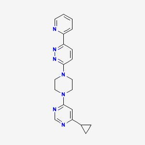 3-[4-(6-Cyclopropylpyrimidin-4-yl)piperazin-1-yl]-6-pyridin-2-ylpyridazine