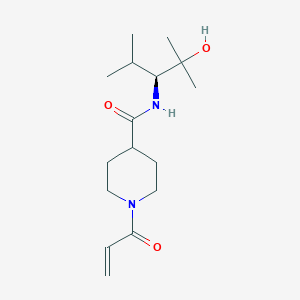 N-[(3S)-2-Hydroxy-2,4-dimethylpentan-3-yl]-1-prop-2-enoylpiperidine-4-carboxamide