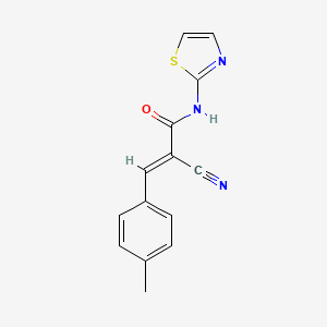 (2E)-2-cyano-3-(4-methylphenyl)-N-(1,3-thiazol-2-yl)prop-2-enamide
