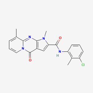 N-(3-chloro-2-methylphenyl)-1,9-dimethyl-4-oxo-1,4-dihydropyrido[1,2-a]pyrrolo[2,3-d]pyrimidine-2-carboxamide