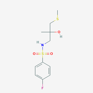 4-fluoro-N-(2-hydroxy-2-methyl-3-(methylthio)propyl)benzenesulfonamide
