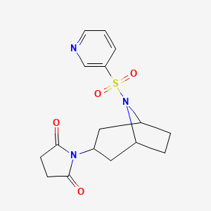 1-((1R,5S)-8-(pyridin-3-ylsulfonyl)-8-azabicyclo[3.2.1]octan-3-yl)pyrrolidine-2,5-dione