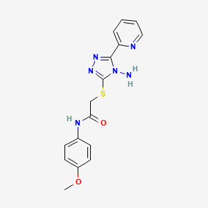 2-((4-amino-5-(pyridin-2-yl)-4H-1,2,4-triazol-3-yl)thio)-N-(4-methoxyphenyl)acetamide