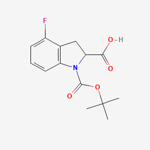 1-[(tert-Butoxy)carbonyl]-4-fluoro-2,3-dihydro-1H-indole-2-carboxylic acid