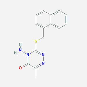 B3015846 4-Amino-6-methyl-3-(naphthalen-1-ylmethylsulfanyl)-1,2,4-triazin-5-one CAS No. 869068-04-2