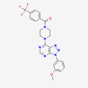 (4-(3-(3-methoxyphenyl)-3H-[1,2,3]triazolo[4,5-d]pyrimidin-7-yl)piperazin-1-yl)(4-(trifluoromethyl)phenyl)methanone