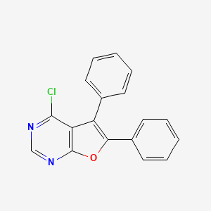molecular formula C18H11ClN2O B3015861 4-Chloro-5,6-diphenylfuro[2,3-d]pyrimidine CAS No. 65148-07-4