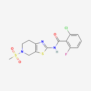 2-chloro-6-fluoro-N-(5-(methylsulfonyl)-4,5,6,7-tetrahydrothiazolo[5,4-c]pyridin-2-yl)benzamide