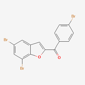 (4-Bromophenyl)(5,7-dibromo-1-benzofuran-2-yl)methanone